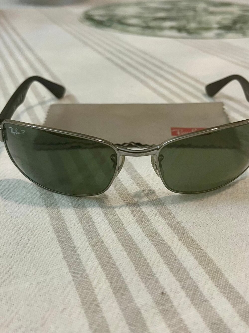 Like New Ray-Ban RB3478 Polished Gunmetal G-15 Crystal Glass Lenses, Polarized